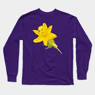 Yellow Parakeet + Daffodil Long Sleeve T-Shirt